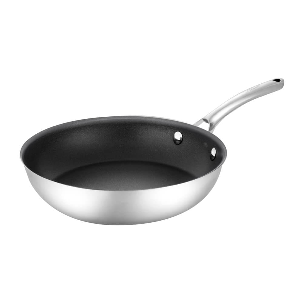 กระทะลึก 24 ซม. NON-STICK ไร้การเคลือบ CORELLE DURANANO สีเงิน_0